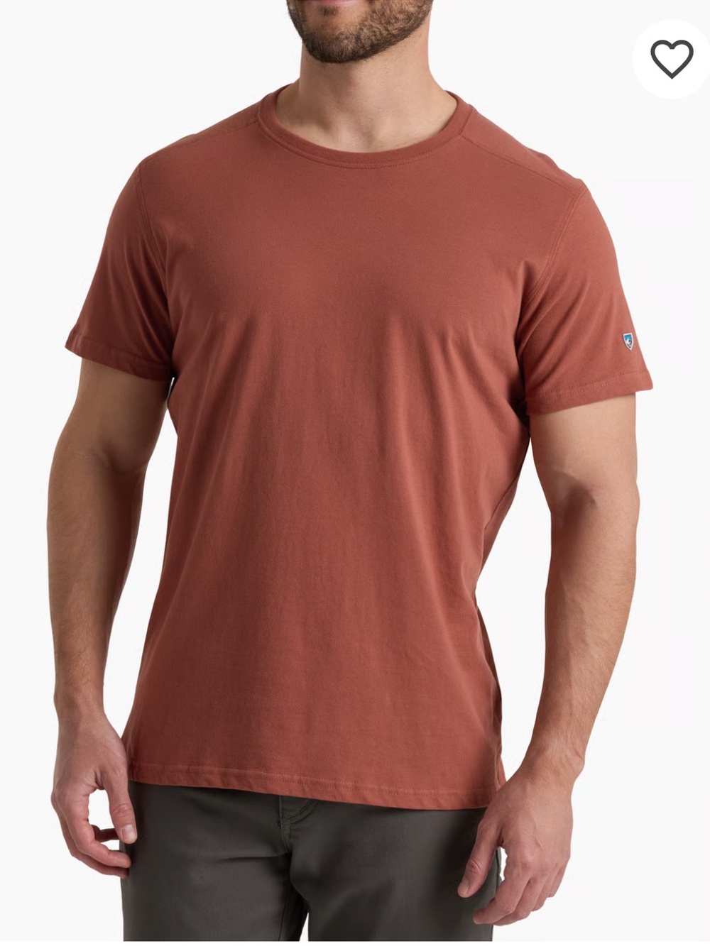 Kuhl Wildfibre XL Rust Crewneck Short-Sleeve T-Shirt Organic Cotton Workwear